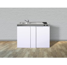 Stengel-Küchen Miniküche mit Geräten Kitchenline 120 cm weiß glänzend vormontiert Variante links 1112000202100