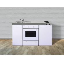 Stengel-Küchen Singleküche mit Geräten Kitchenline 150 cm Frontfarbe weiß glänzend Korpusfarbe weiß montiert-thumb-3