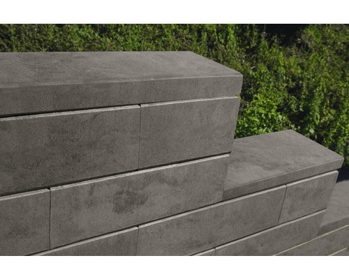 Mauersystem Trendline Mauerstein 1/1 grau-terra meliert glatt 38,0 x 19,0 x 12 cm