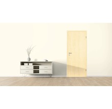 Raumszene mit Kommode und Holztür