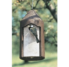 Hängendes Vogelhaus mit einer Kohlmeise
