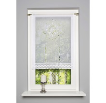 Gardinenstore mit Lochstickerei am Fenster