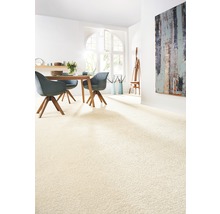 Teppichboden Shaggy Silkysoft creme FB31 400 cm breit (Meterware)