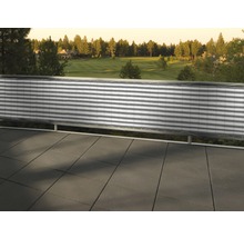 Balkonsichtschutz 90 x 500 cm, grau-weiss