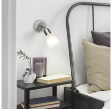 LED Wandspot 3W 250 lm 3000 K Ø 8 cm nickel/chrom