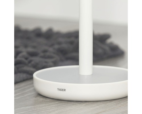 Tiger Logo auf Toilettenpapierhalter