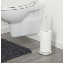 Wand-WC mit Toilettenpapierhalter und Teppich