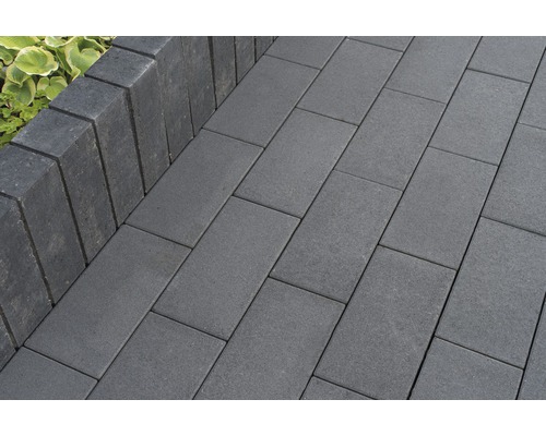 FLAIRSTONE Pflasterstein Rechteckpflaster New York basalt mit Glimmer 40 cm x 20 cm x 8 cm