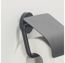 Toilettenpapierhalter Urban mit Deckel schwarz