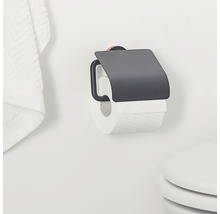 Toilettenpapierhalter Urban mit Deckel schwarz
