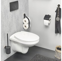 Toilettenpapierhalter Urban mit Deckel schwarz