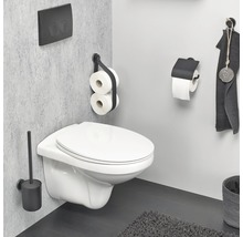 Toilettenpapierhalter Urban mit Deckel schwarz