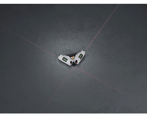 Kreuzlinienlaser projiziert Laserlinien auf den Boden