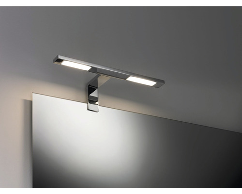 Aufschrankleuchte LED IP44 HORNBACH | 2x3,2W Metall Spiegelleuchte