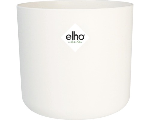 Runder Blumentopf aus Kunststoff mit Elho Logo