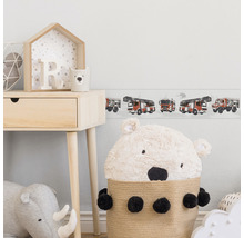 Kinderzimmer mit Bordüre mit Feuerwehrmotiven