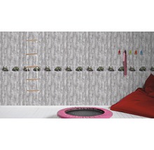 Bordüre 35843-1 Little Stars Holz grau Traktor