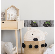 Bordüre 35843-1 Little Stars Holz grau Traktor