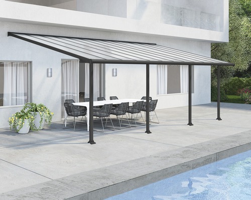 Terrassenüberdachung Palram – Canopia Olympia 3x7.3 739 x 295 cm grau