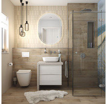 basano Spülrandoffenes Wand-WC-Set Baiano weiß mit WC-Sitz +5 cm erhöht-thumb-6