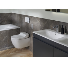 Modernes Badezimmer mit Wand-WC und Waschtisch