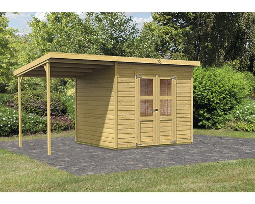 Gartenschuppen mit Vordach aus Holz