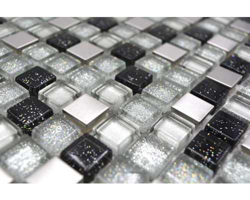 Mosaikfliesen aus Glas, Metall und Stein