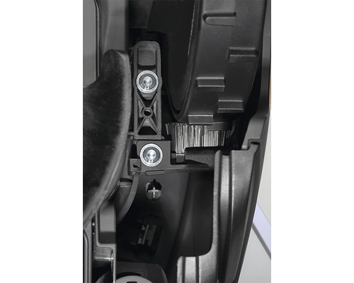 Detailansicht eines Motors mit Schrauben