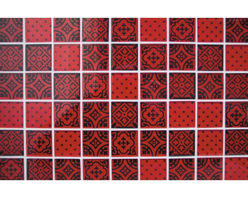 Fliesenmuster mit dekorativen Elementen