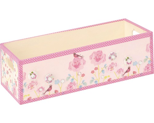 Dekorative Aufbewahrungsbox mit Blumen- und Vogeldesign