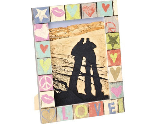 Bilderrahmen mit Mustern und dem Wort Liebe