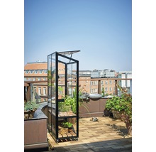 Gewächshaus JULIANA City Greenhouse 4 mm Sicherheitsglas rollbar 80 x 40 cm schwarz-thumb-3