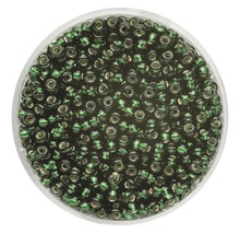 Rocailles Silbereinzug dunkelgrün 2,6 mm 17 g