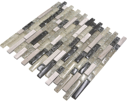 Mosaikfliese aus Glas und Stein