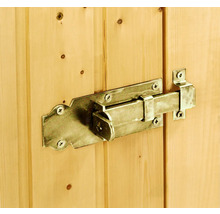 Schlossriegel mit flachem Griff und Schlaufe 100 x 44 mm galv. verzinkt, dickschichtpassiviert