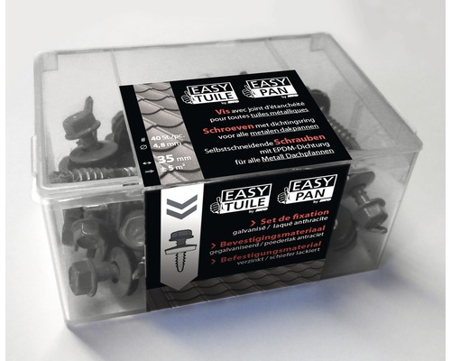 Easy Tuile Easy Pan Befestigungsmaterial in transparenter Verpackung