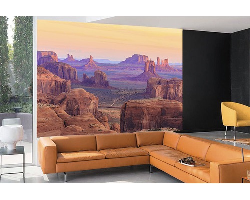 Wohnzimmer mit Fototapete Wüste