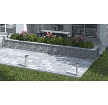 FLAIRSTONE Naturstein Terrassenplatte Gneis Arctic grau 60 cm x 40 cm x 3 cm