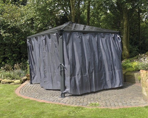 Vorhänge Set Palram – Canopia Pavillon Palermo 3000 und 3600 Gartenpavillon mit Vorhängen im Außenbereich