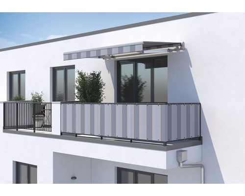 SOLUNA Balkonverkleidung H:75 cm Dessin 7109 (Meterware) Balkon mit Markise und Sichtschutz