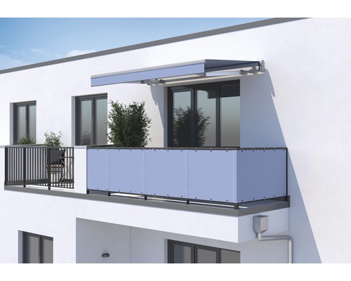 SOLUNA Balkonverkleidung H:75 cm Dessin 8204 (Meterware) Balkon mit Markise und Sichtschutz
