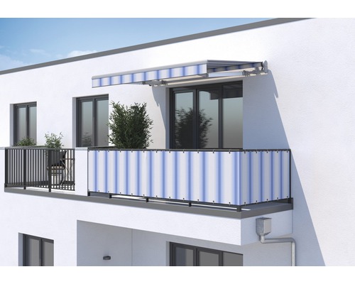 SOLUNA Balkonverkleidung H:75 cm Dessin 320234 (Meterware) Balkon mit Markise und Sichtschutz