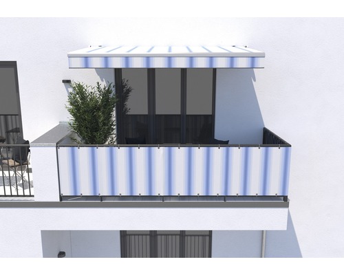 Balkon mit Sichtschutz und Markise