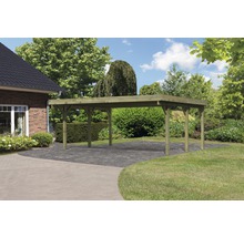 Doppelcarport Karibu Pluwig 1 Variante A 598x480 cm kesseldruckimprägniert