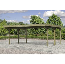 Doppelcarport Karibu Pluwig 1 Variante A 598x480 cm kesseldruckimprägniert