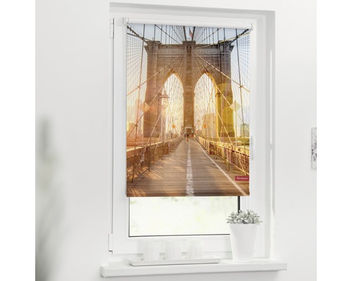 Klemmrollo Lichtblick ohne Bohren Brooklyn Bridge 60x150 cm inkl. Klemmträger