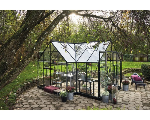 Gewächshaus Halls Garden Room 389 x 391 cm grün Gewächshaus Halls Garden Room 389 x 391 cm grün
