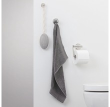 Badezimmer Wand mit Seife, Handtuch und Toilettenpapierhalter