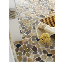 Flusskieselmosaik XKS 404 geschnitten mix braun/beige/grau