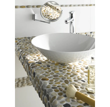 Flusskieselmosaik XKS 404 geschnitten mix braun/beige/grau
